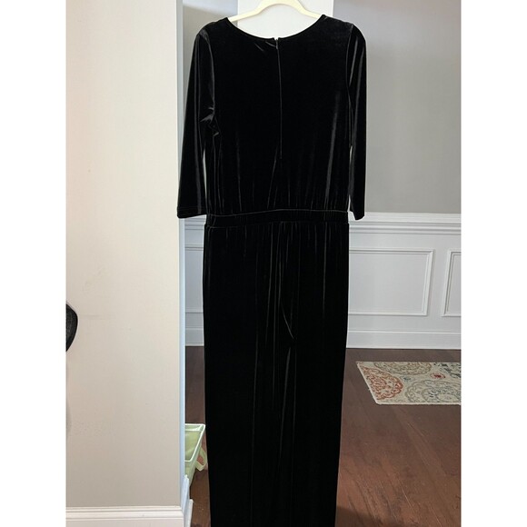 Joan Rivers Velvet Jumpsuit A298060 Black Size M - Picture 4 of 6